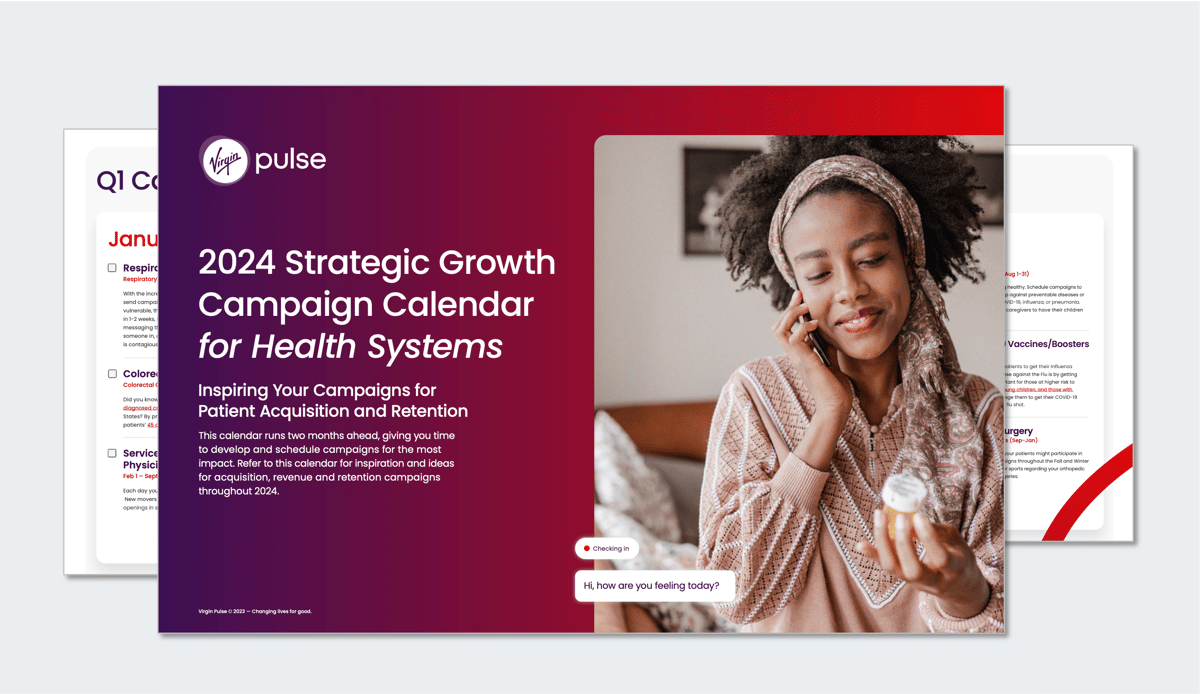 2024 Health System Marketing Campaign Calendar Virgin Pulse